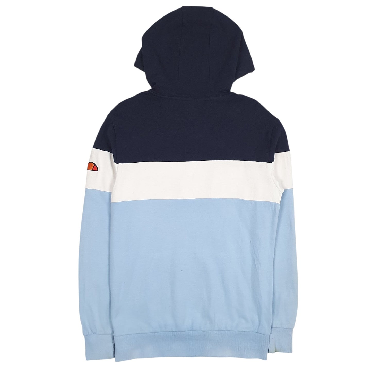 Mens Blue Ellesse Hooded Spellout Quarter Zip Jumper