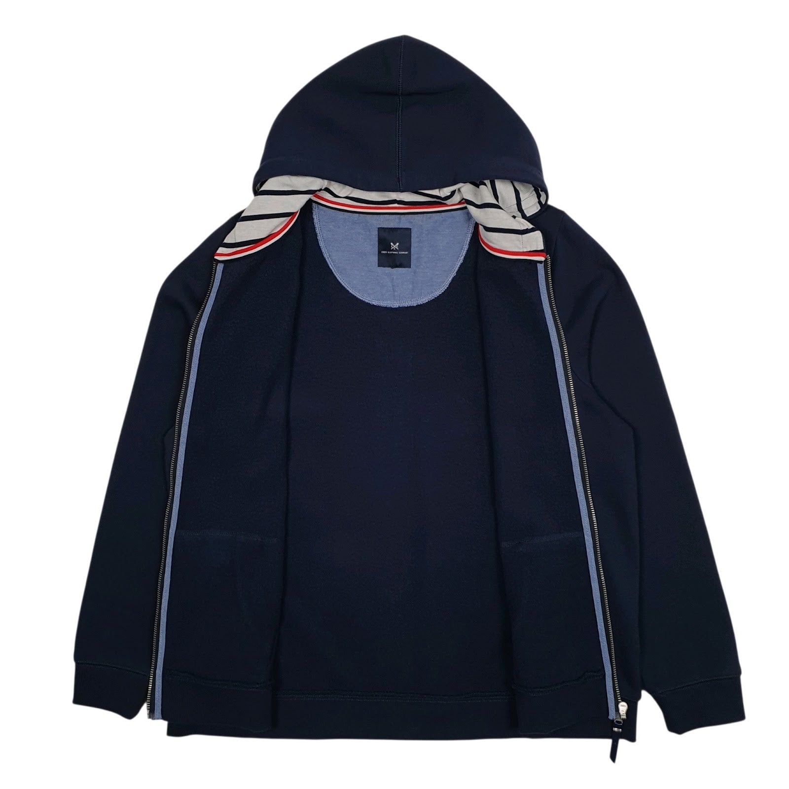 Womens Navy Crew Clothing Co Hoodie Full Zip Jumper