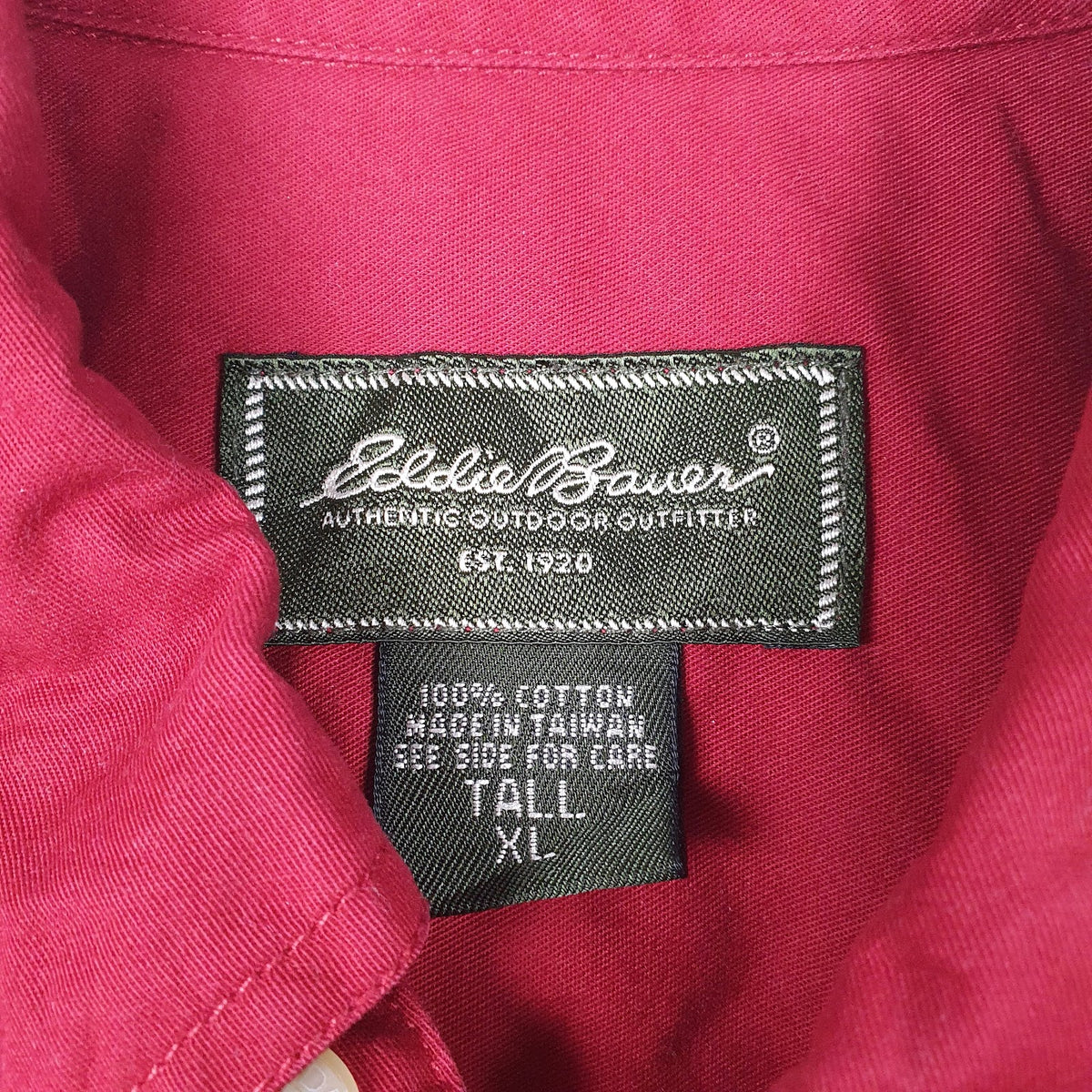 Mens Red Eddie Bauer   Shirt