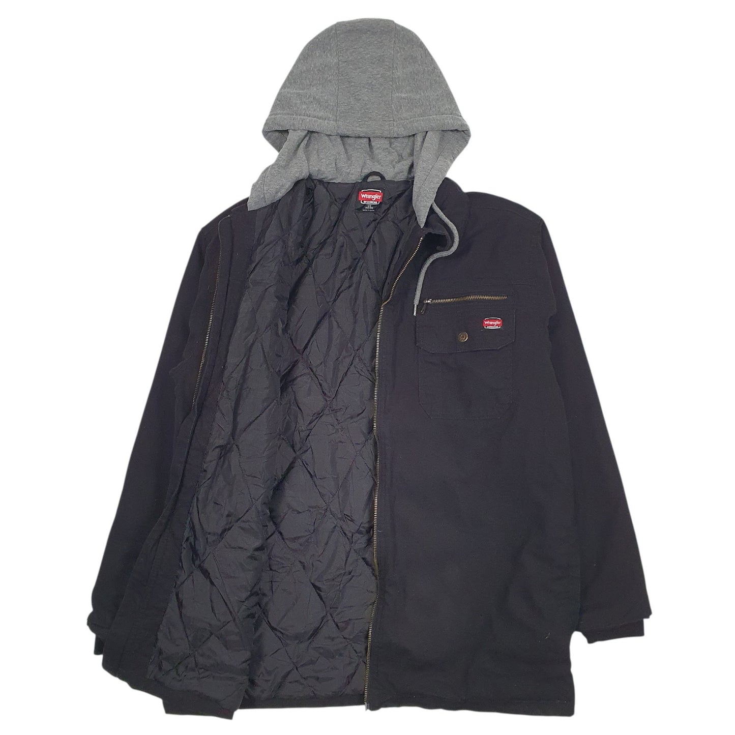 Mens Black Wrangler Padded  Coat
