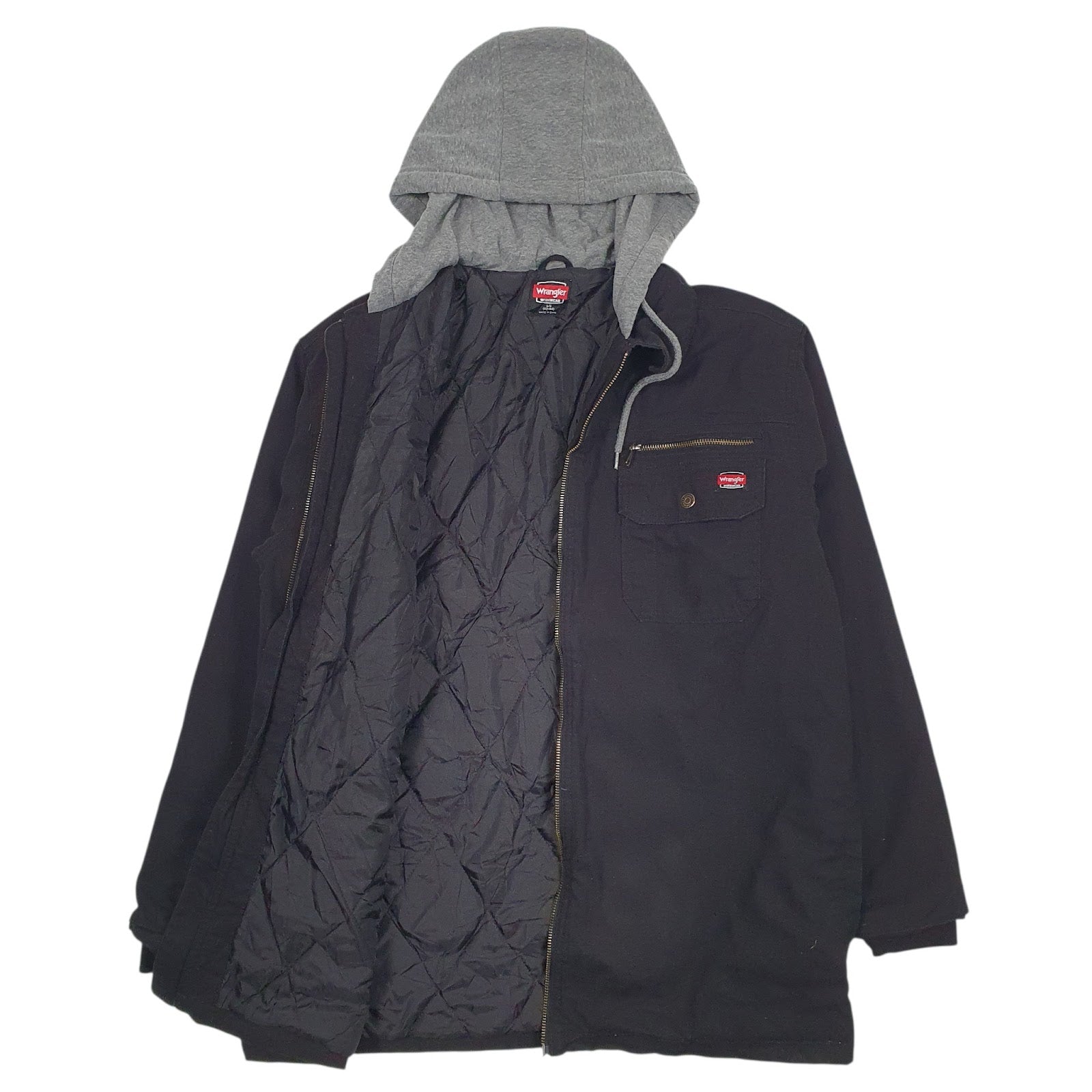 Mens Black Wrangler Padded  Coat
