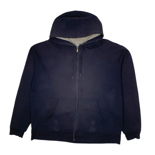 Mens Navy Champion Hoodie Full Zip Jumper