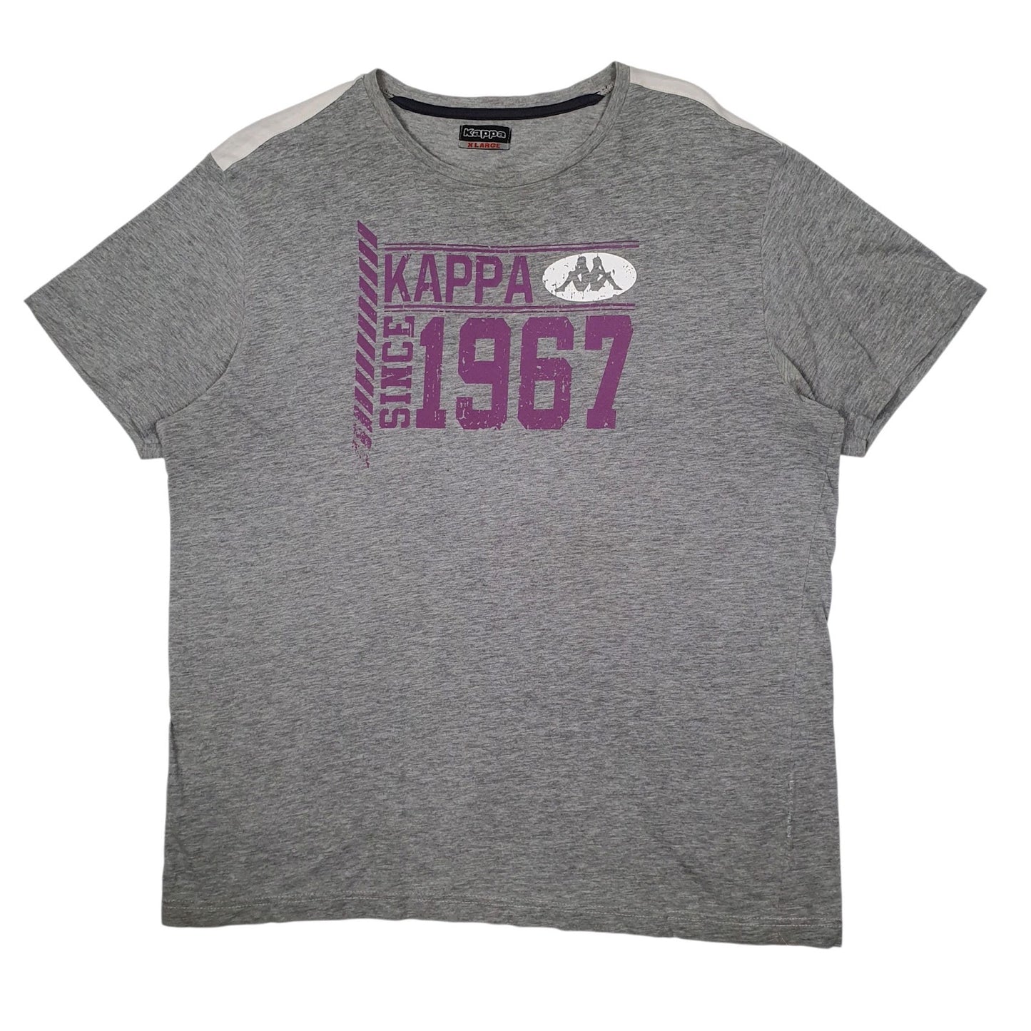 Mens Grey Kappa  Short Sleeve T Shirt