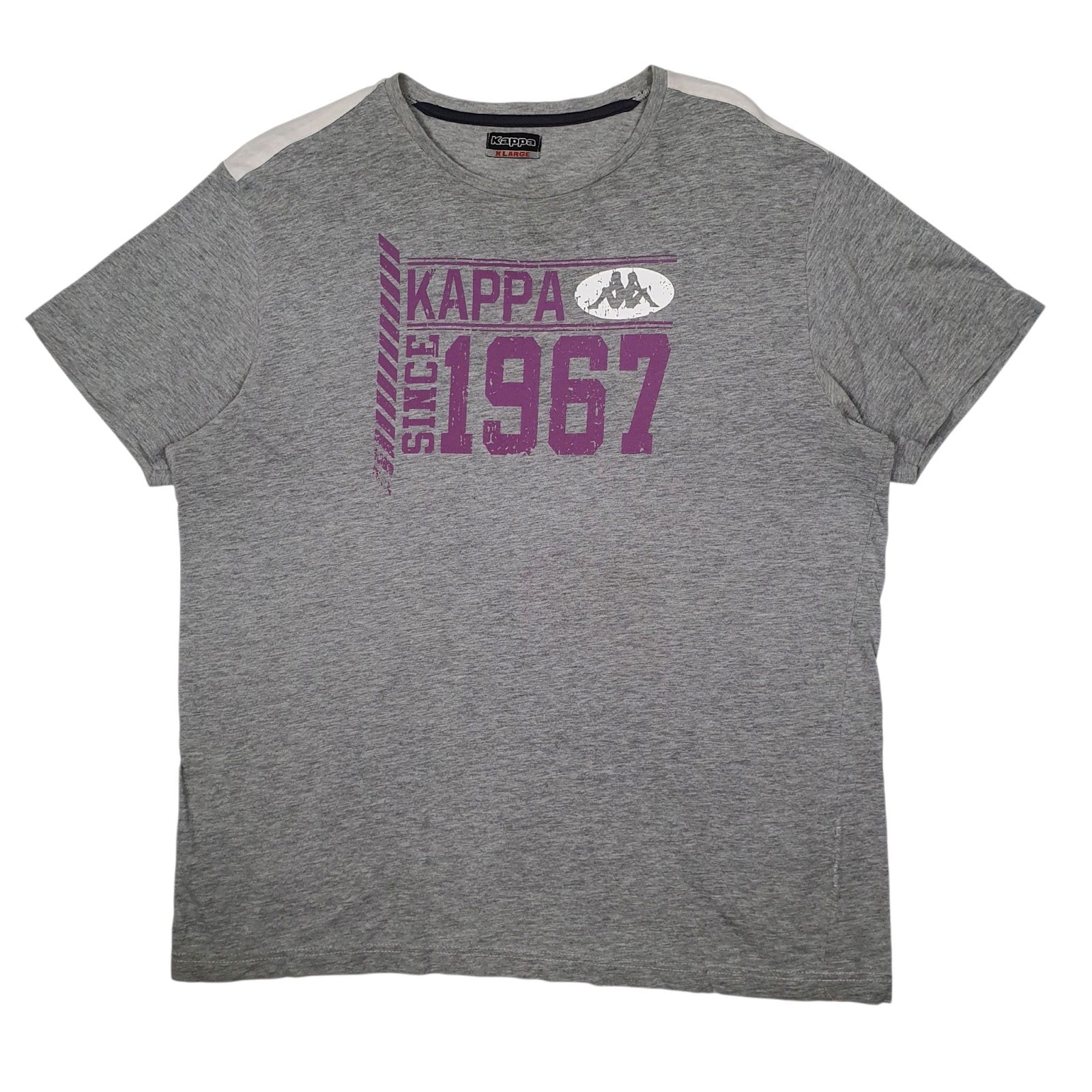 Mens Grey Kappa  Short Sleeve T Shirt