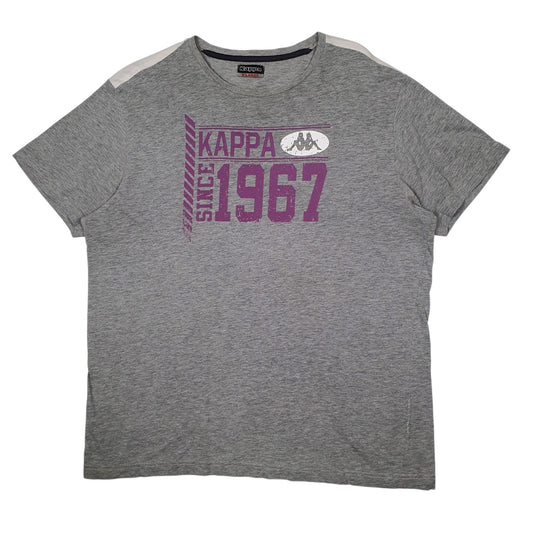 Mens Grey Kappa  Short Sleeve T Shirt