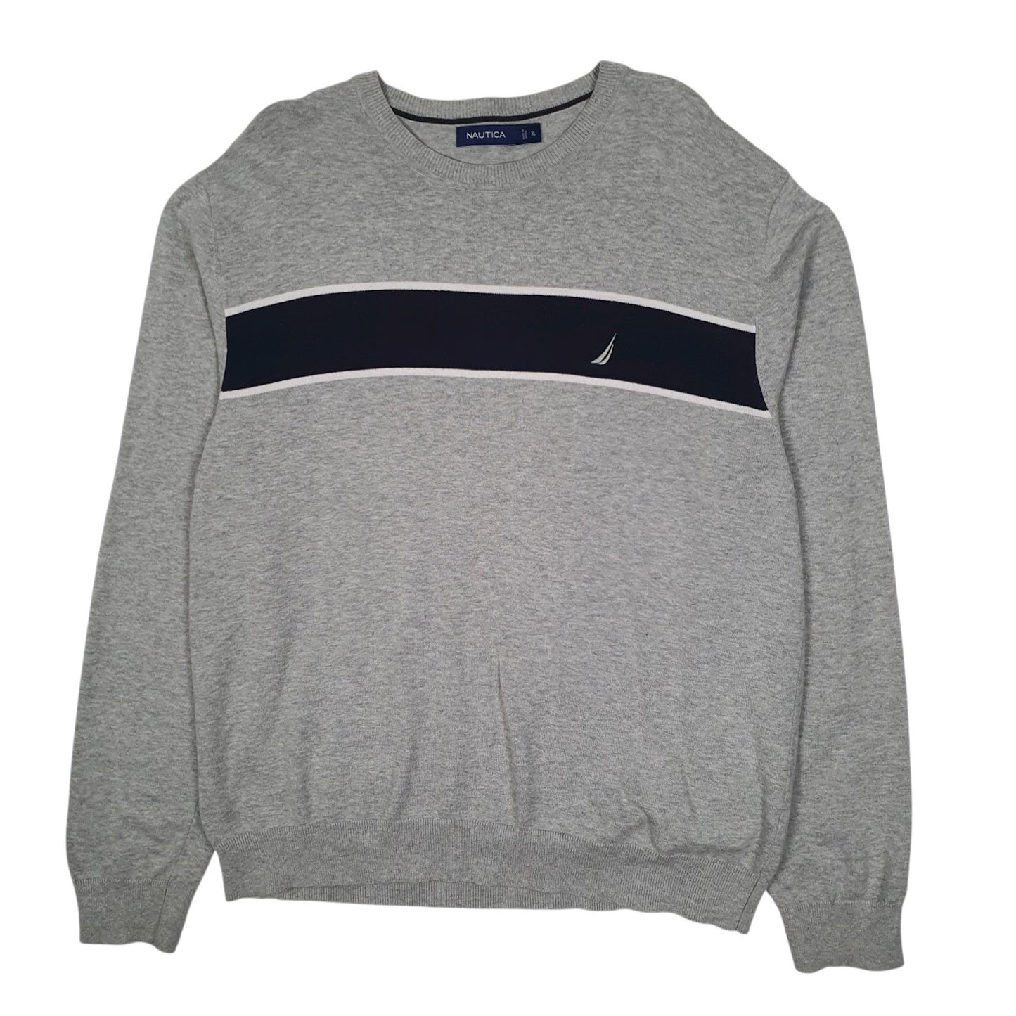 Mens Grey Nautica  Crewneck Jumper