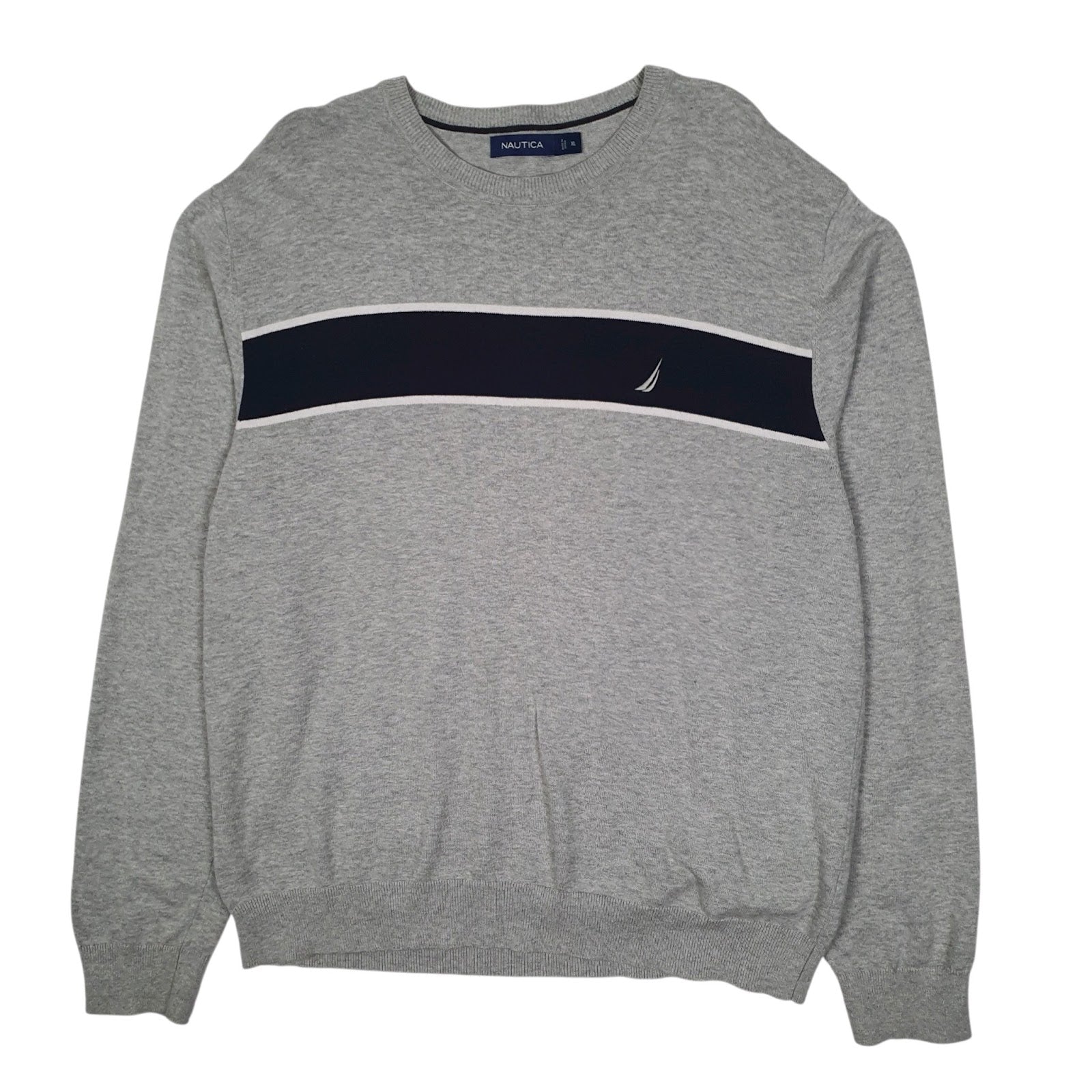 Mens Grey Nautica  Crewneck Jumper