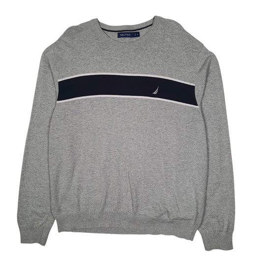 Mens Grey Nautica  Crewneck Jumper