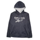 Mens Grey Reebok Spellout Hoodie Jumper
