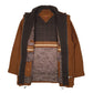 Mens Brown Morella Faux Suede Hunting  Coat