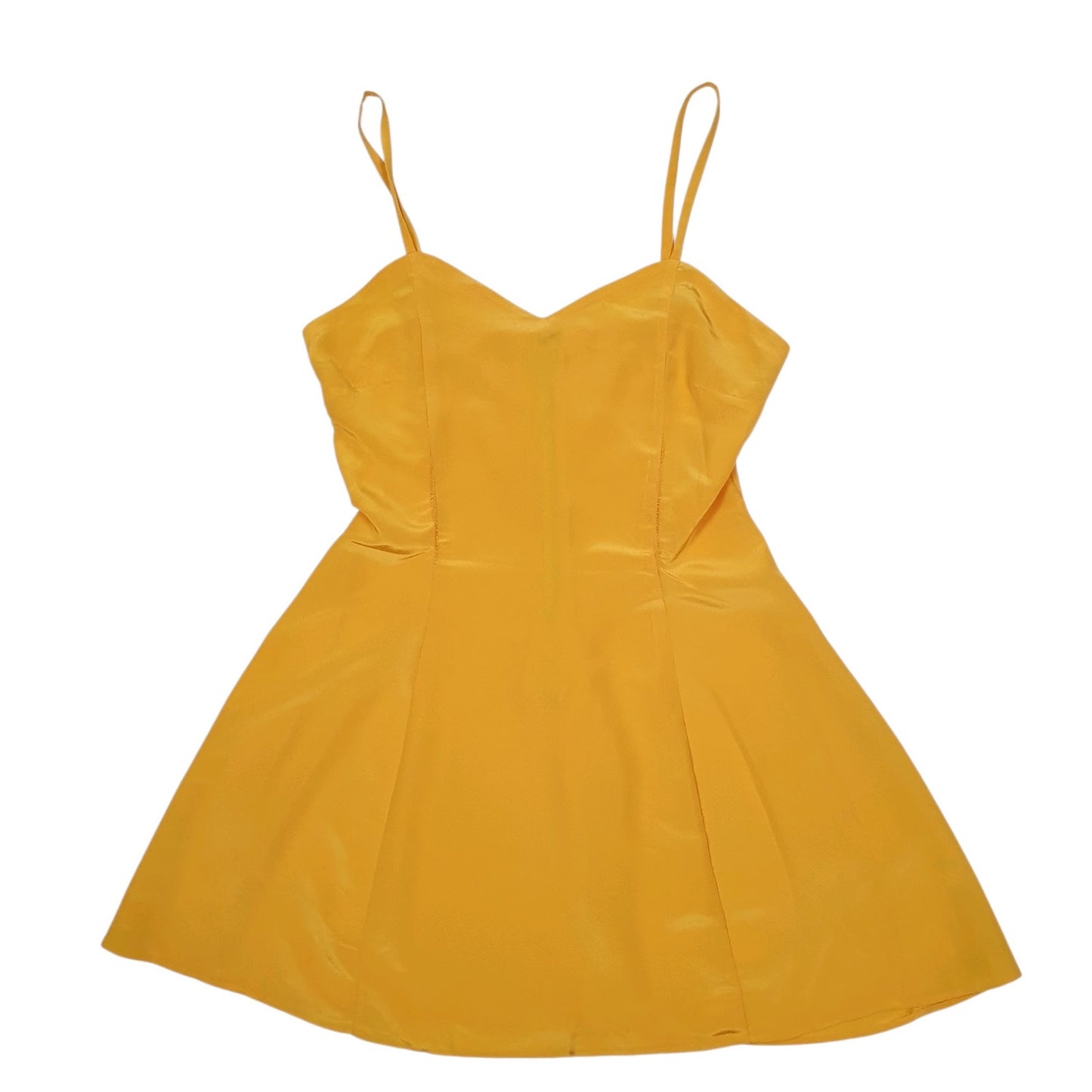 Womens Yellow Unbranded Skater Sleeveless Dress
