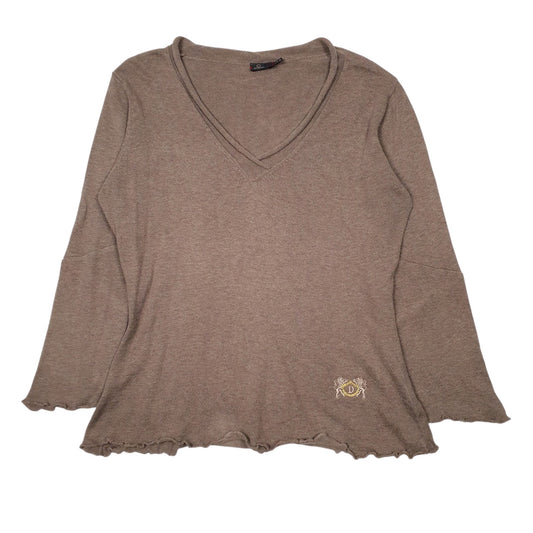 Womens Brown Dismero  V Neck Jumper