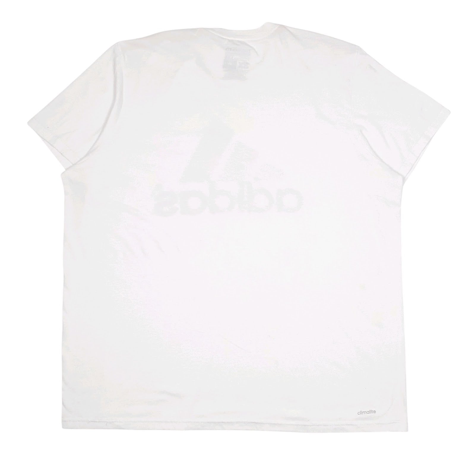 Womens White Adidas Spellout Climalite  T Shirt