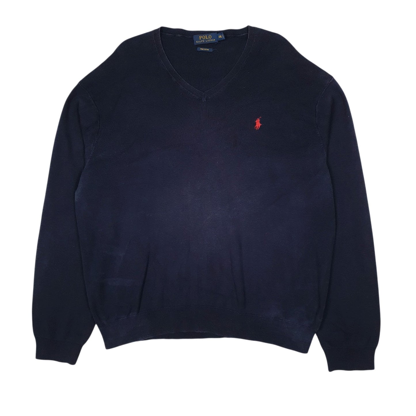Mens Navy Polo Ralph Lauren  V Neck Jumper