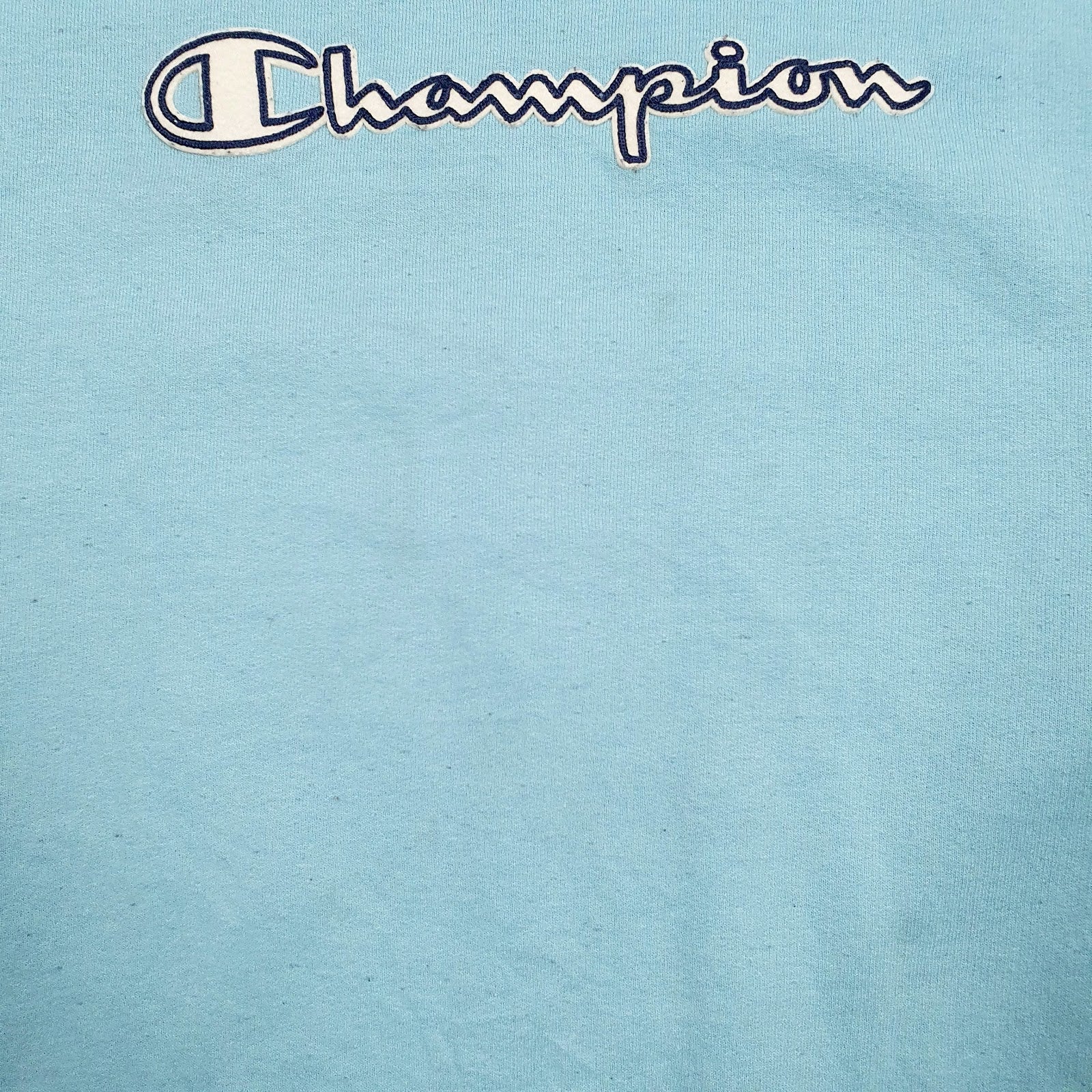Womens Blue Champion Spellout Crewneck Jumper