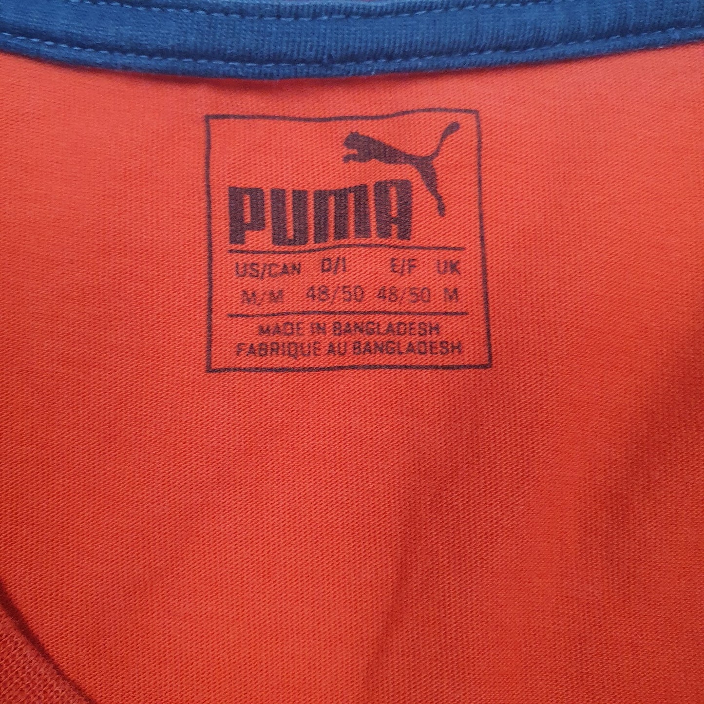 Mens Red Puma Spellout  T Shirt