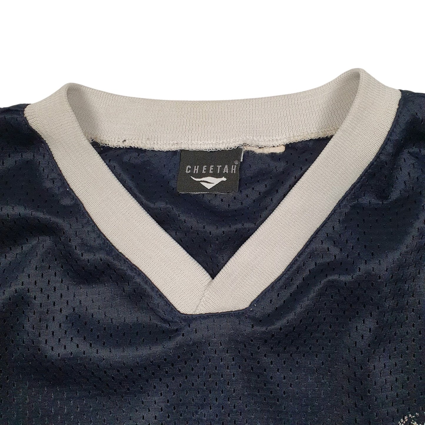 Mens Navy Cheetah Sports Vest  T Shirt