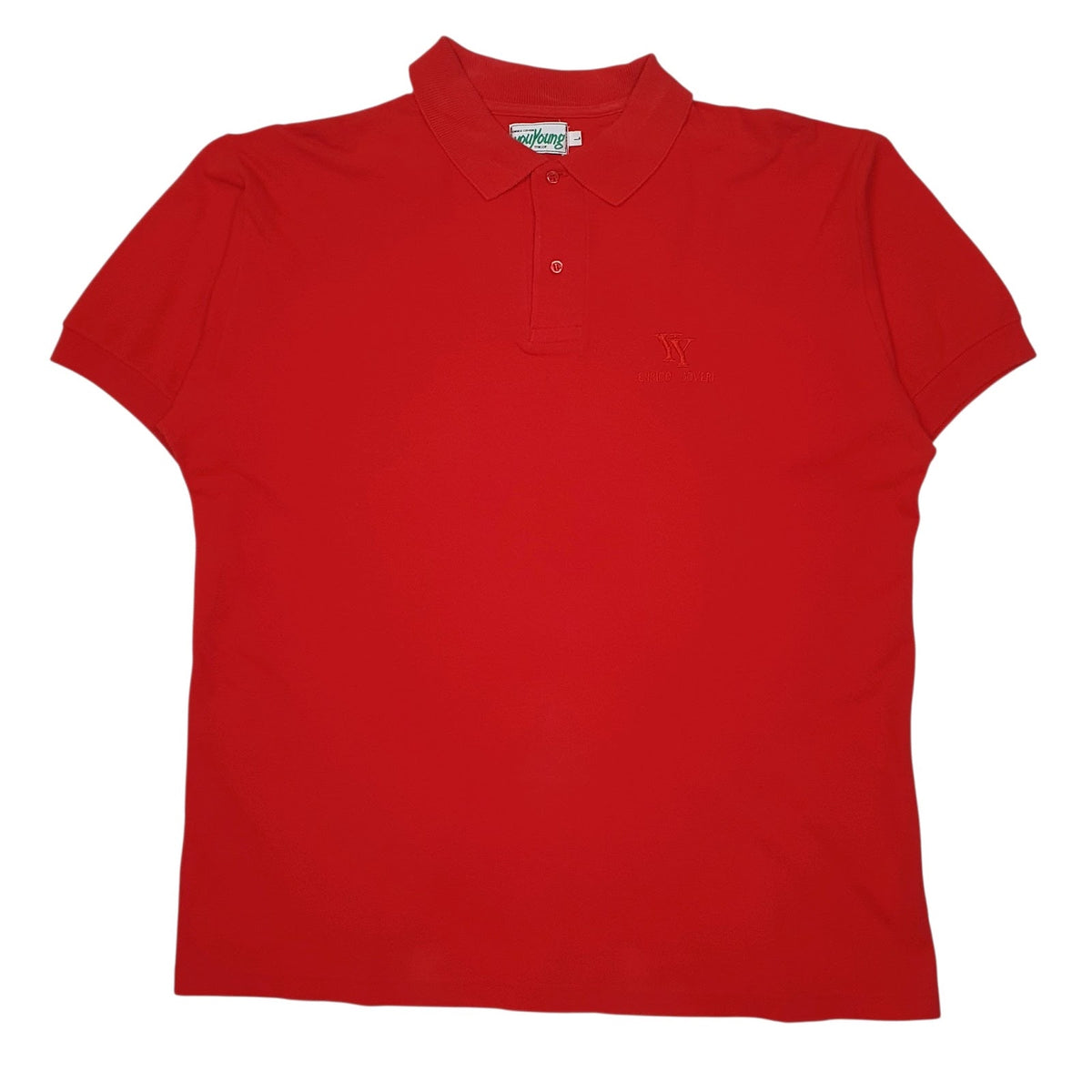 Mens Red Enrico Coveri Vintage Short Sleeve Polo Shirt