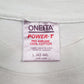 Mens White Oneita Single Stitch Vintage 90s Hoodie T Shirt