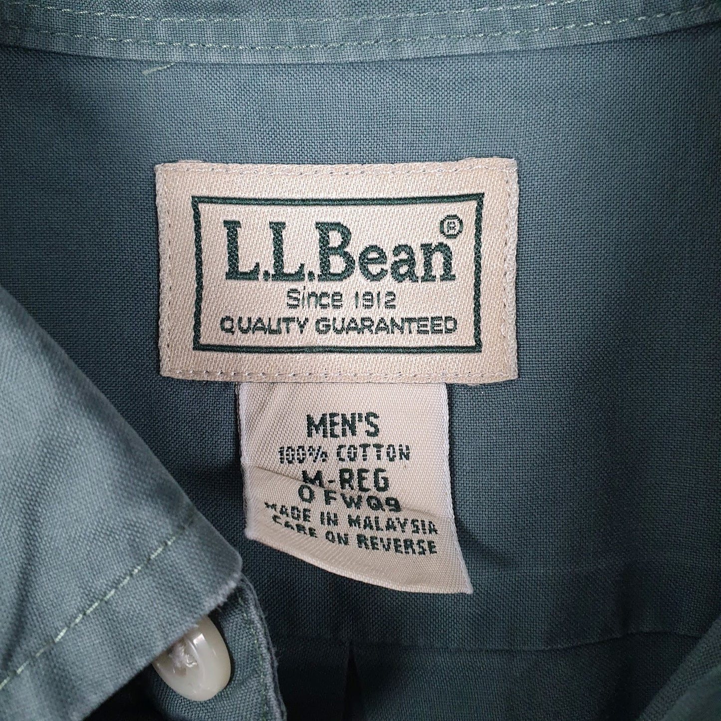 Mens Green L.L.Bean   Shirt