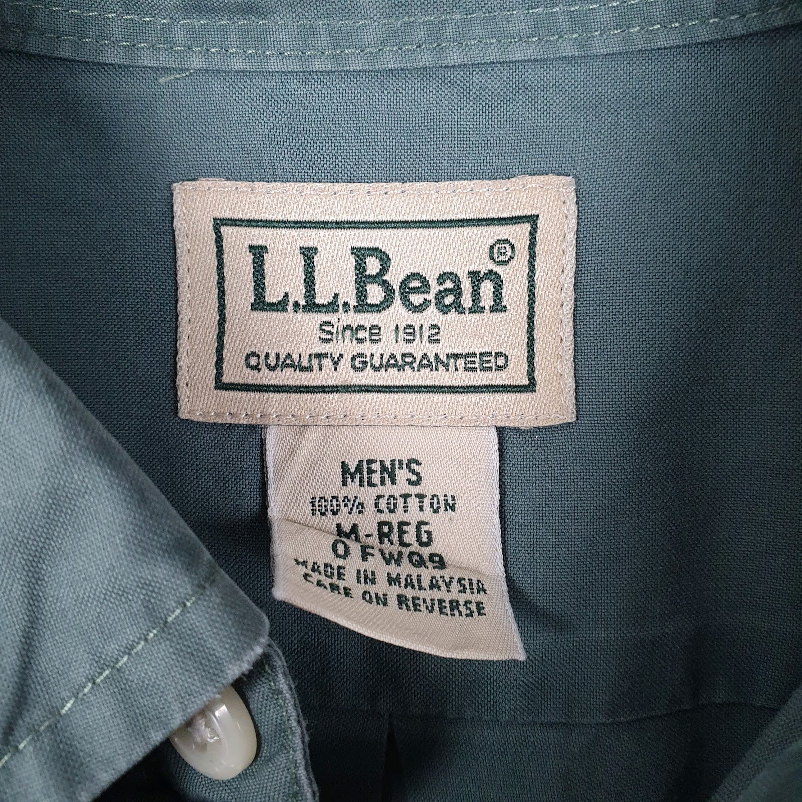 Mens Green L.L.Bean   Shirt
