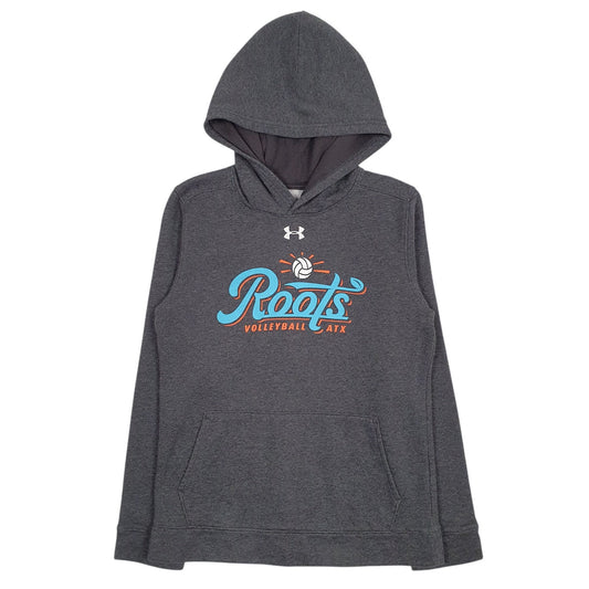 Mens Grey Under Armour Cold Gear Roots Volleyball Hoodie Jumper