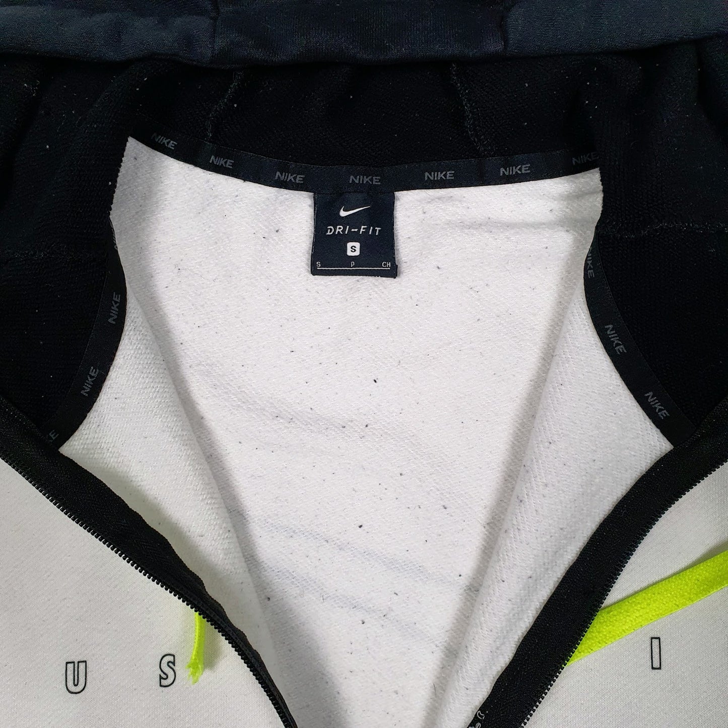 Mens White Nike Hoodie Full Zip Jumper