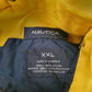 Mens Yellow Nautica Reversible Windbreaker Hoodie Coat
