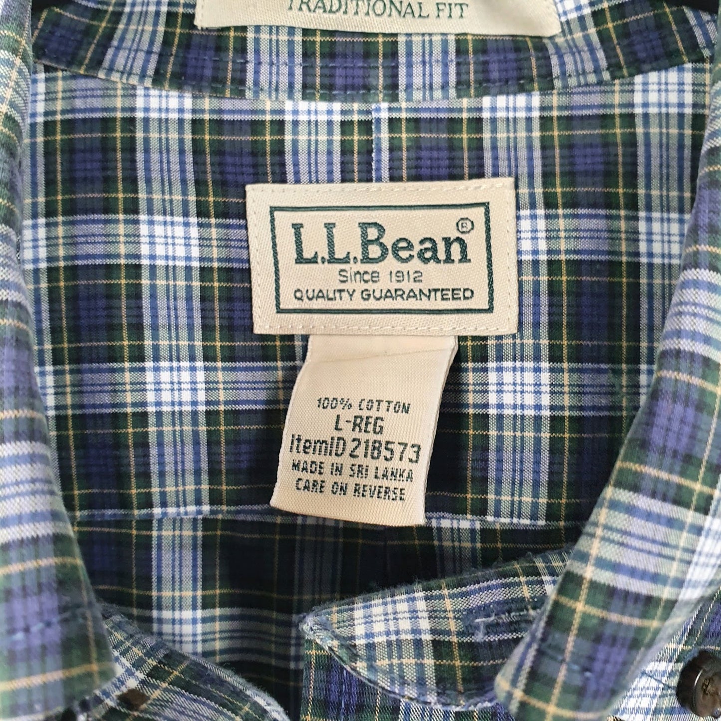 Mens Blue L.L.Bean   Shirt