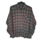 Mens Grey Gregory Vintage Flannel Long Sleeve Shirt