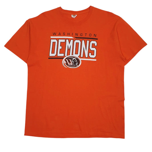 Mens Orange Fruit Of The Loom Washington Demons Short Sleeve T Shirt