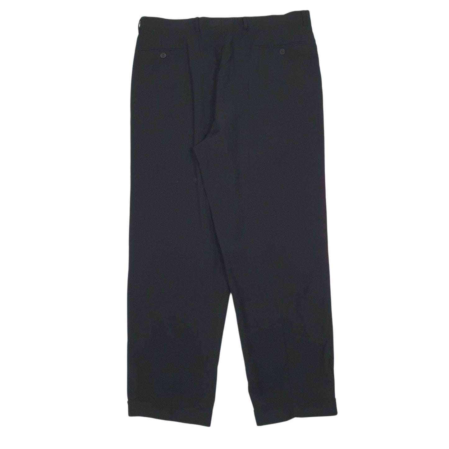 Mens Black Giorgio Armani Pleated  Trousers