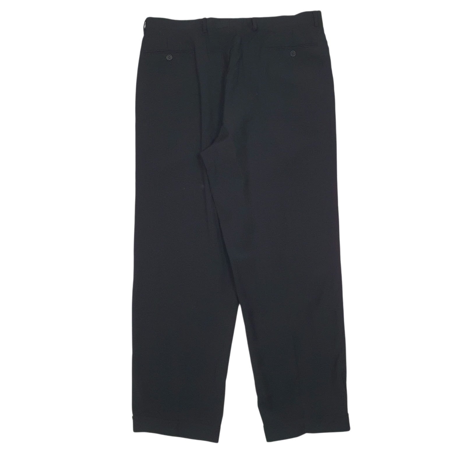 Mens Black Giorgio Armani Pleated  Trousers