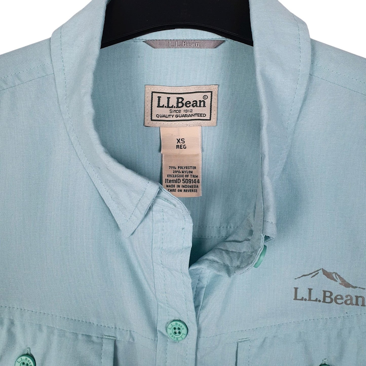 Womens Blue L.L.Bean Walking Hiking  Shirt