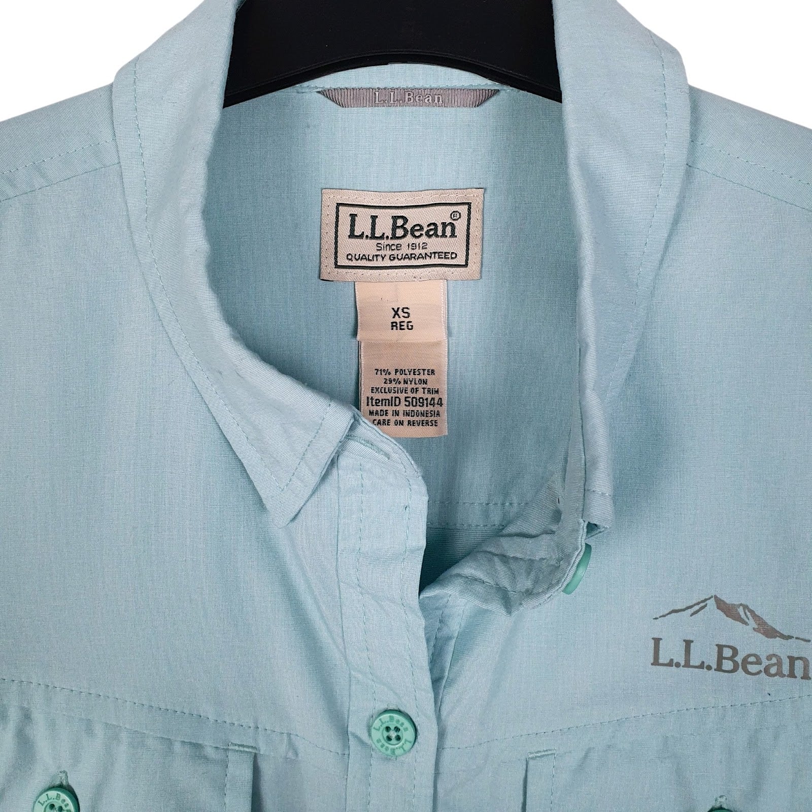 Womens Blue L.L.Bean Walking Hiking  Shirt