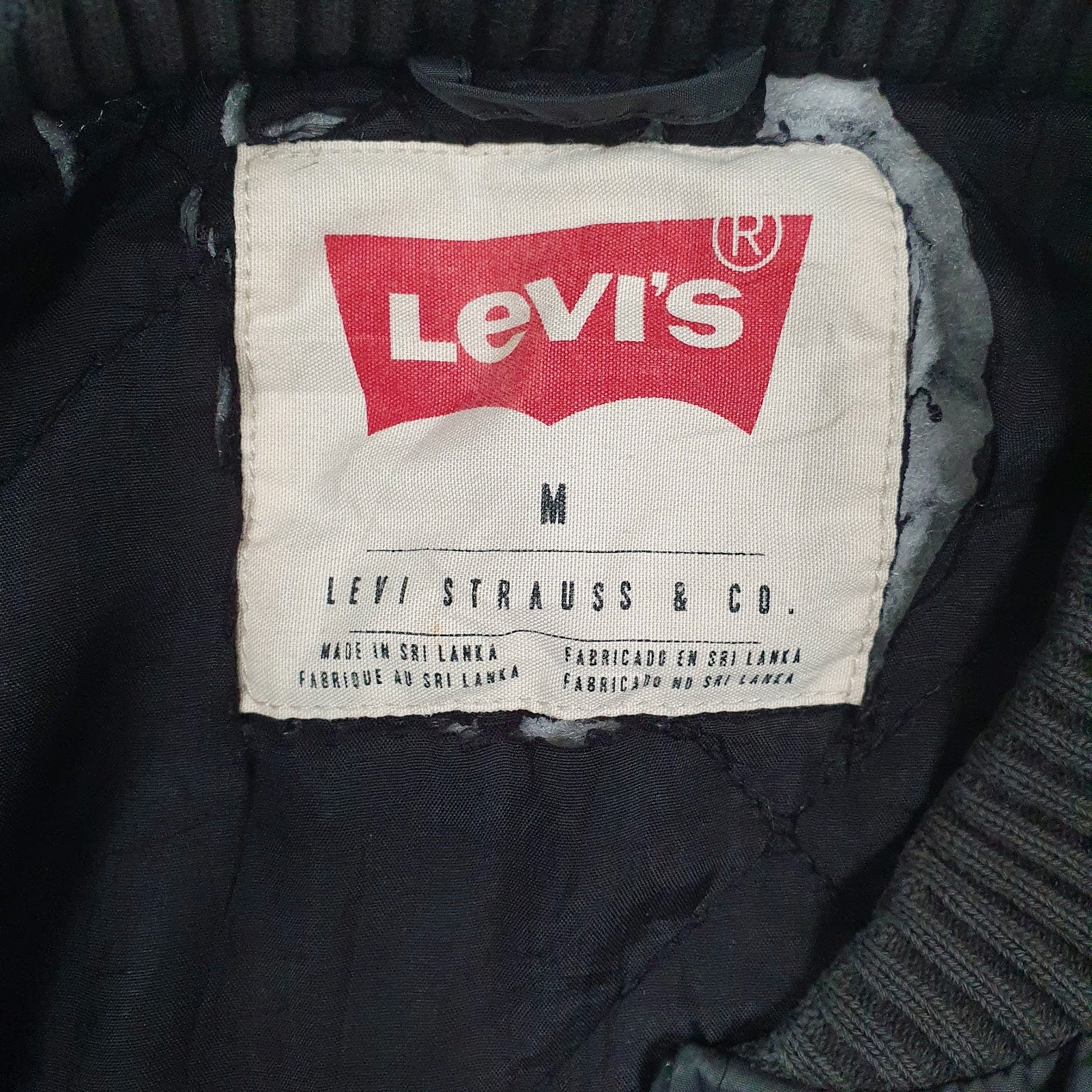 Mens Black Levis   Coat