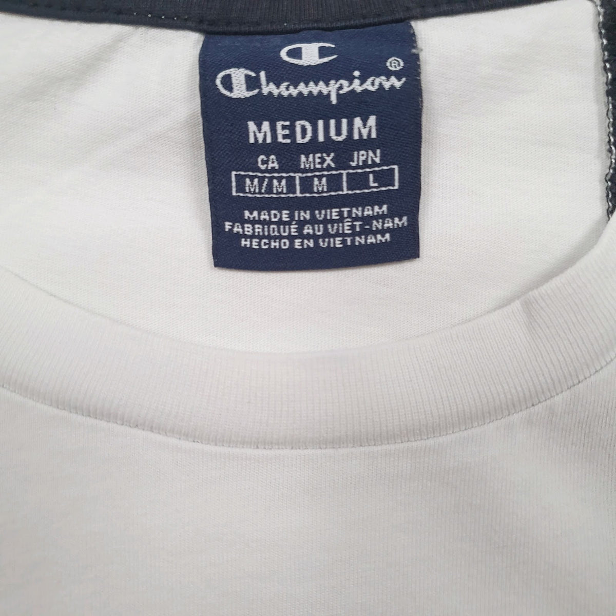 Mens White Champion   T Shirt