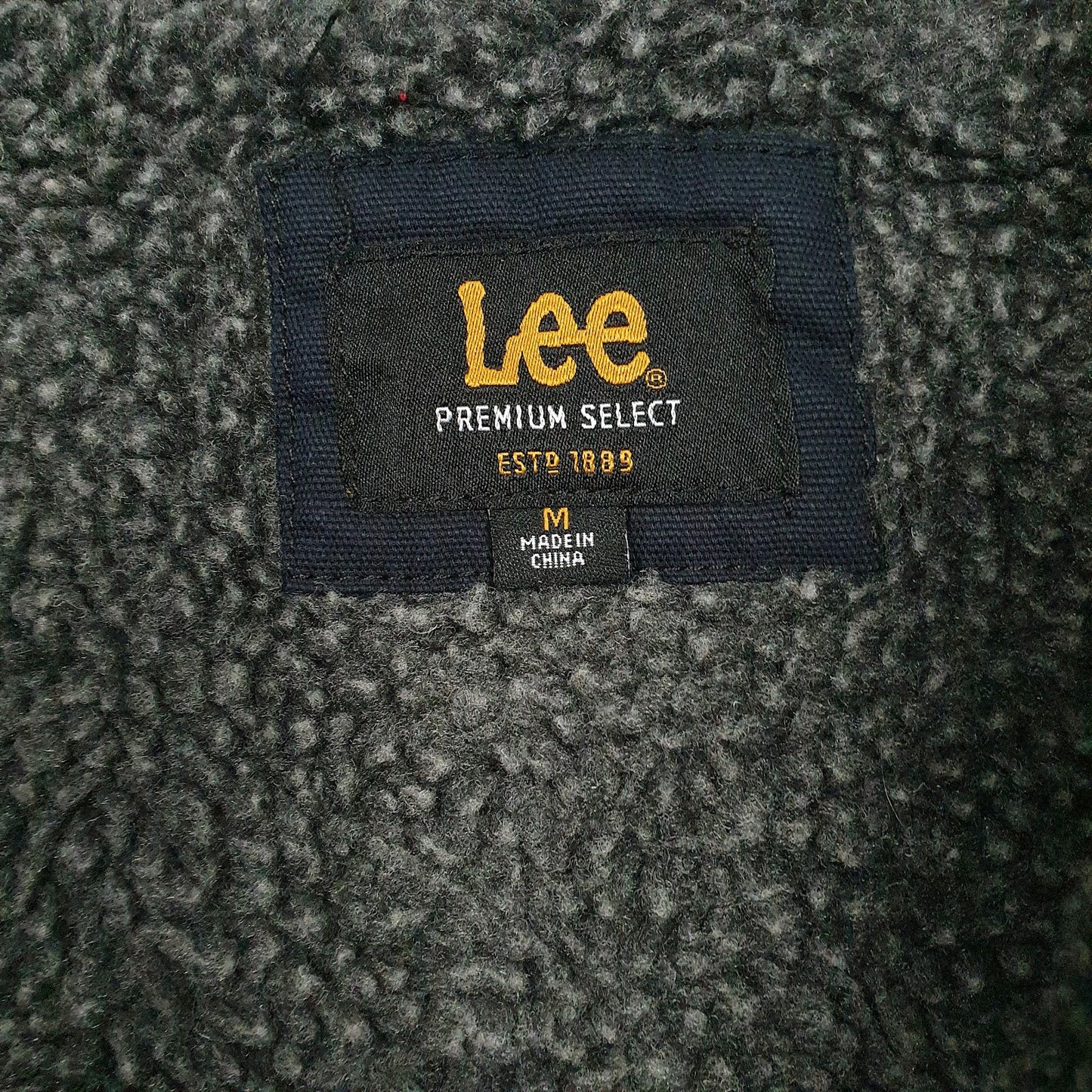 Mens Navy Lee Workwear Sherpa Lined  Coat