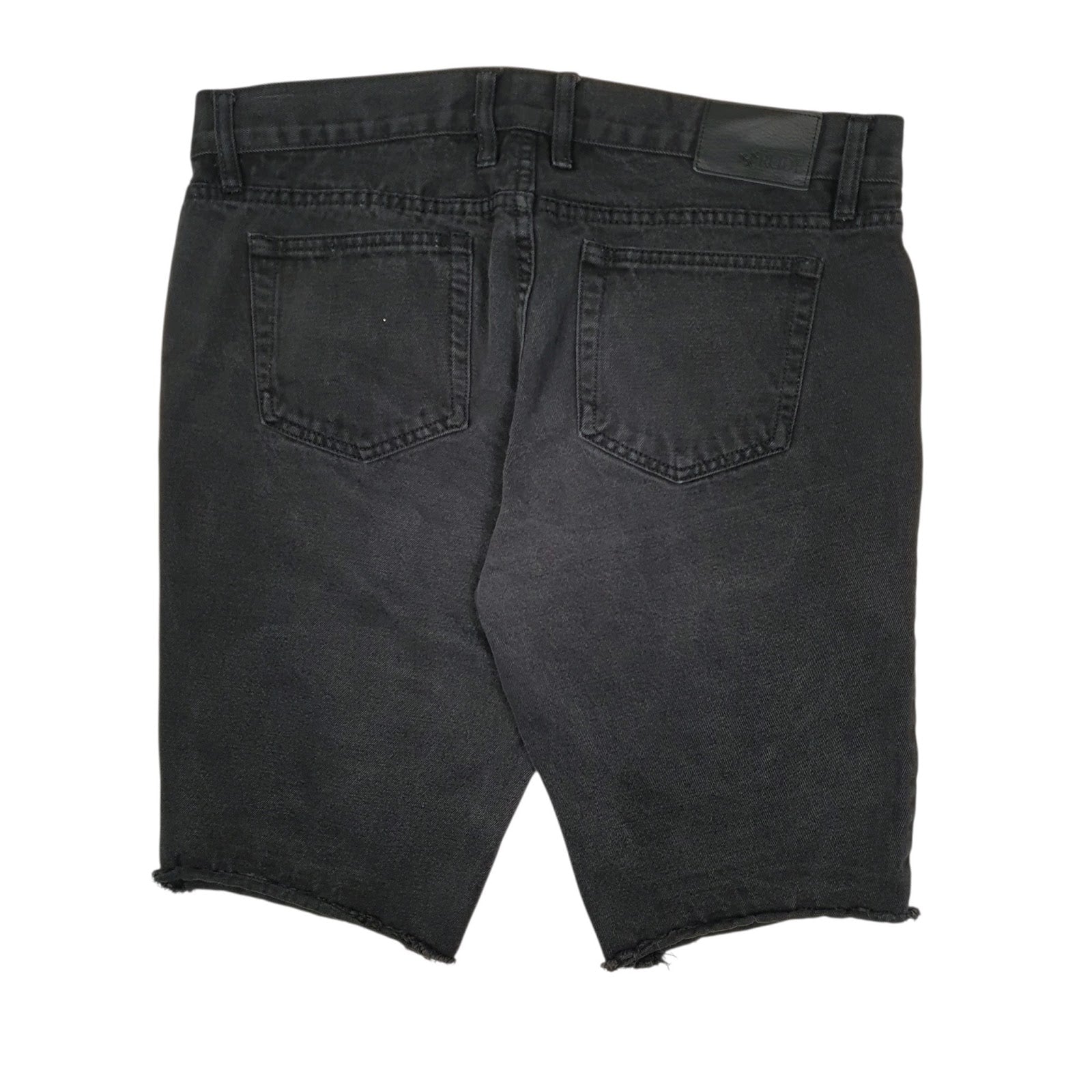 Mens Black Rude Distressed  Shorts