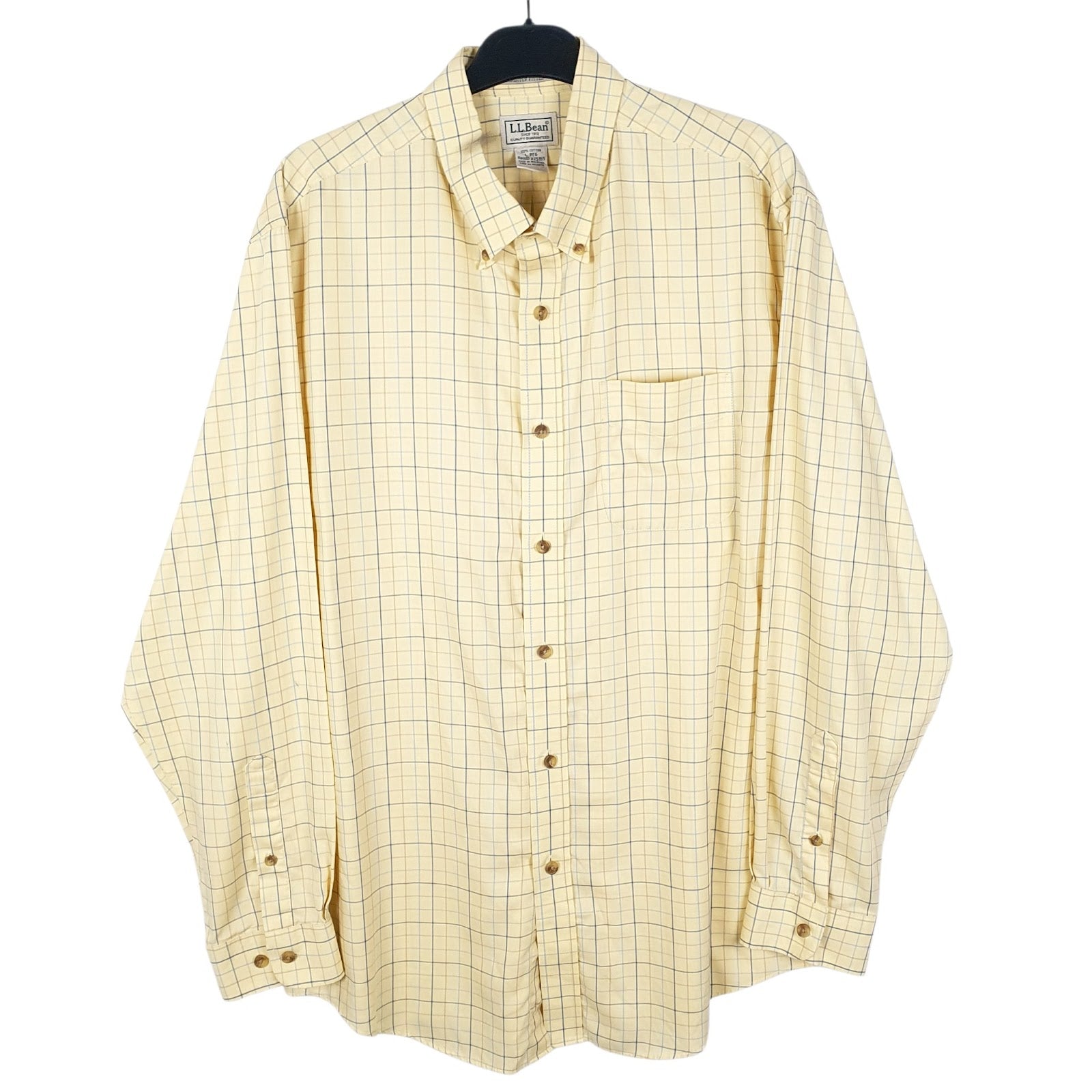 Mens Yellow L.L.Bean  Long Sleeve Shirt
