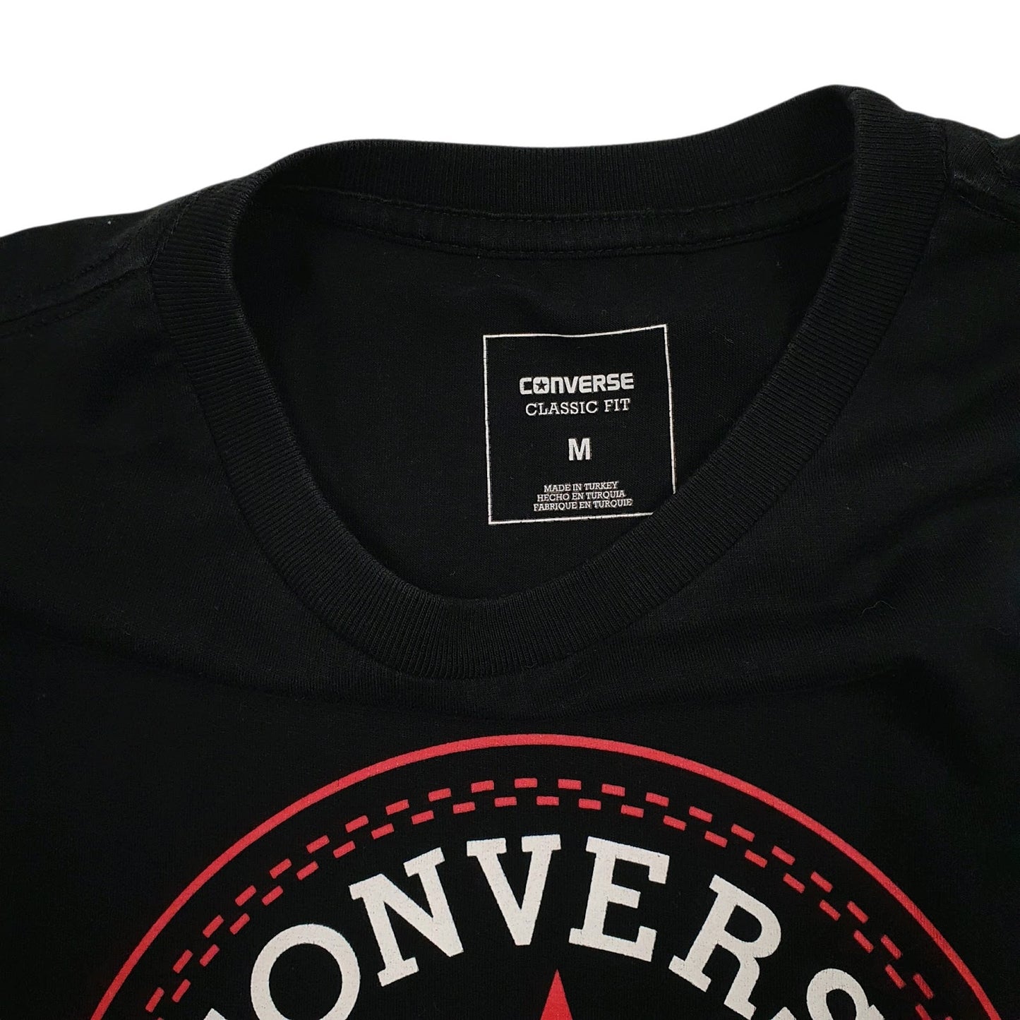 Mens Black Converse   T Shirt