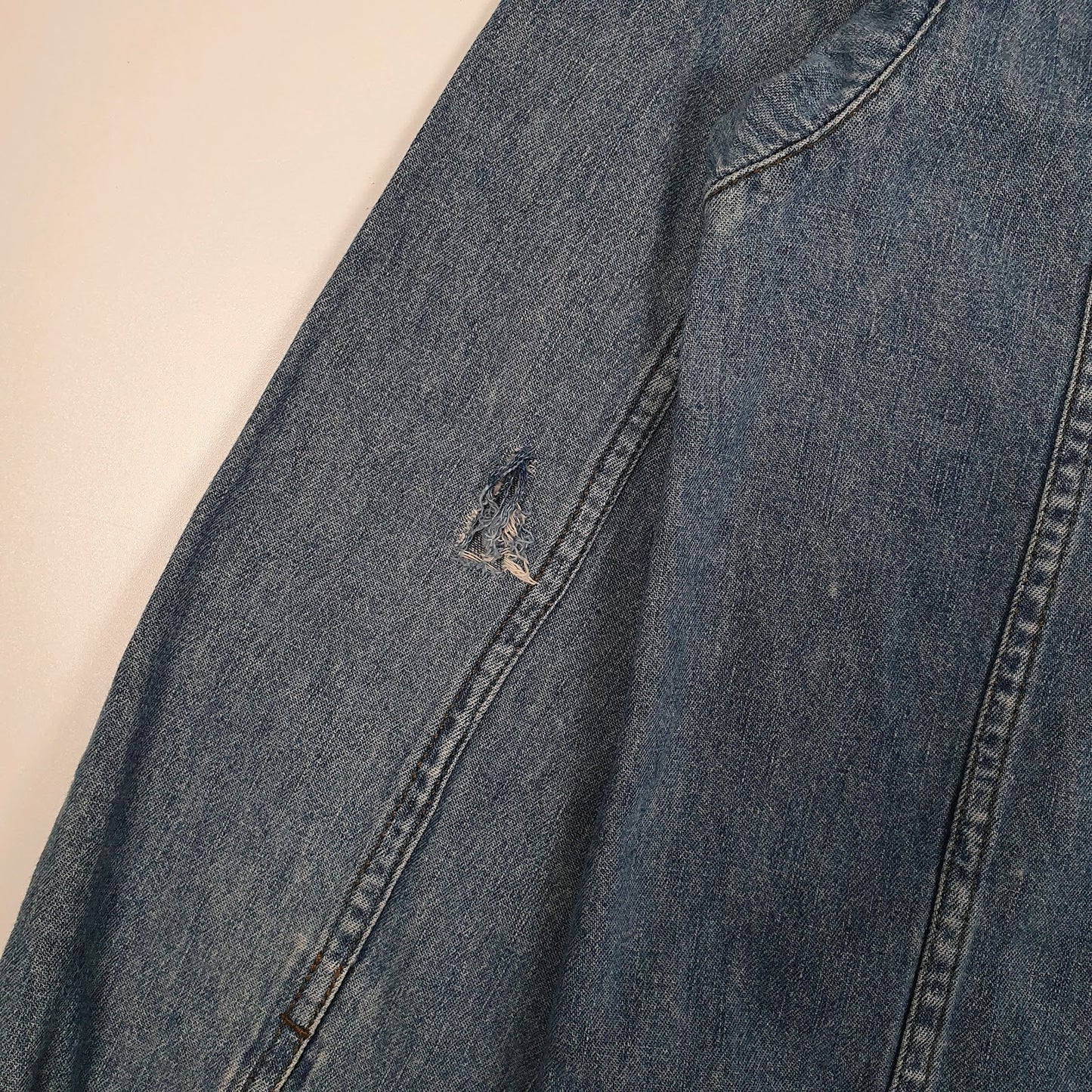 Mens Blue Harley Davidson Vintage 90s Denim  Shirt