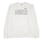 Mens White Nike Spellout Crewneck Jumper