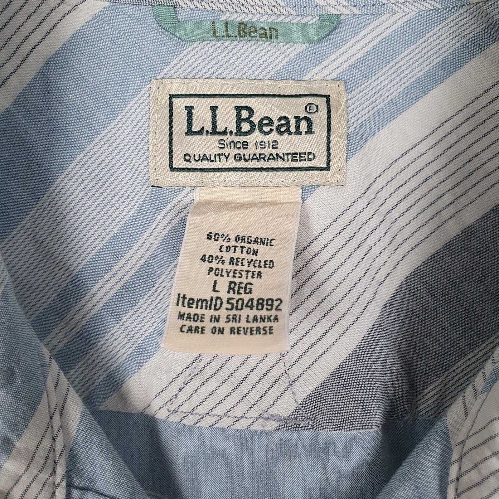 Mens Blue L.L.Bean   Shirt