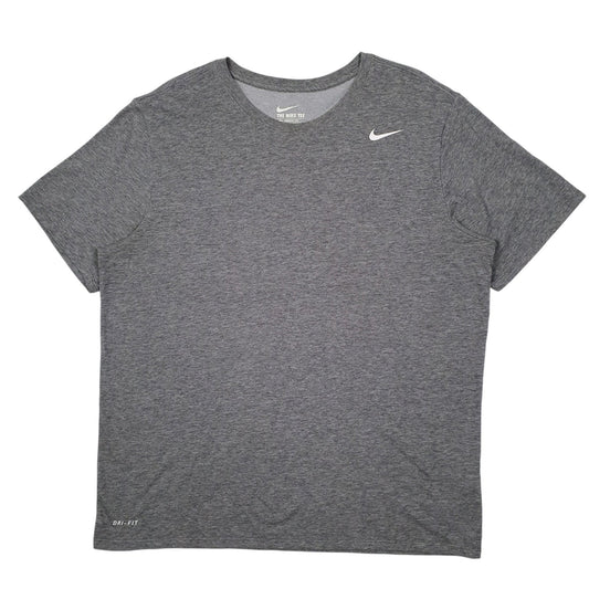 Mens Grey Nike Dri Fit Short Sleeve T Shirt