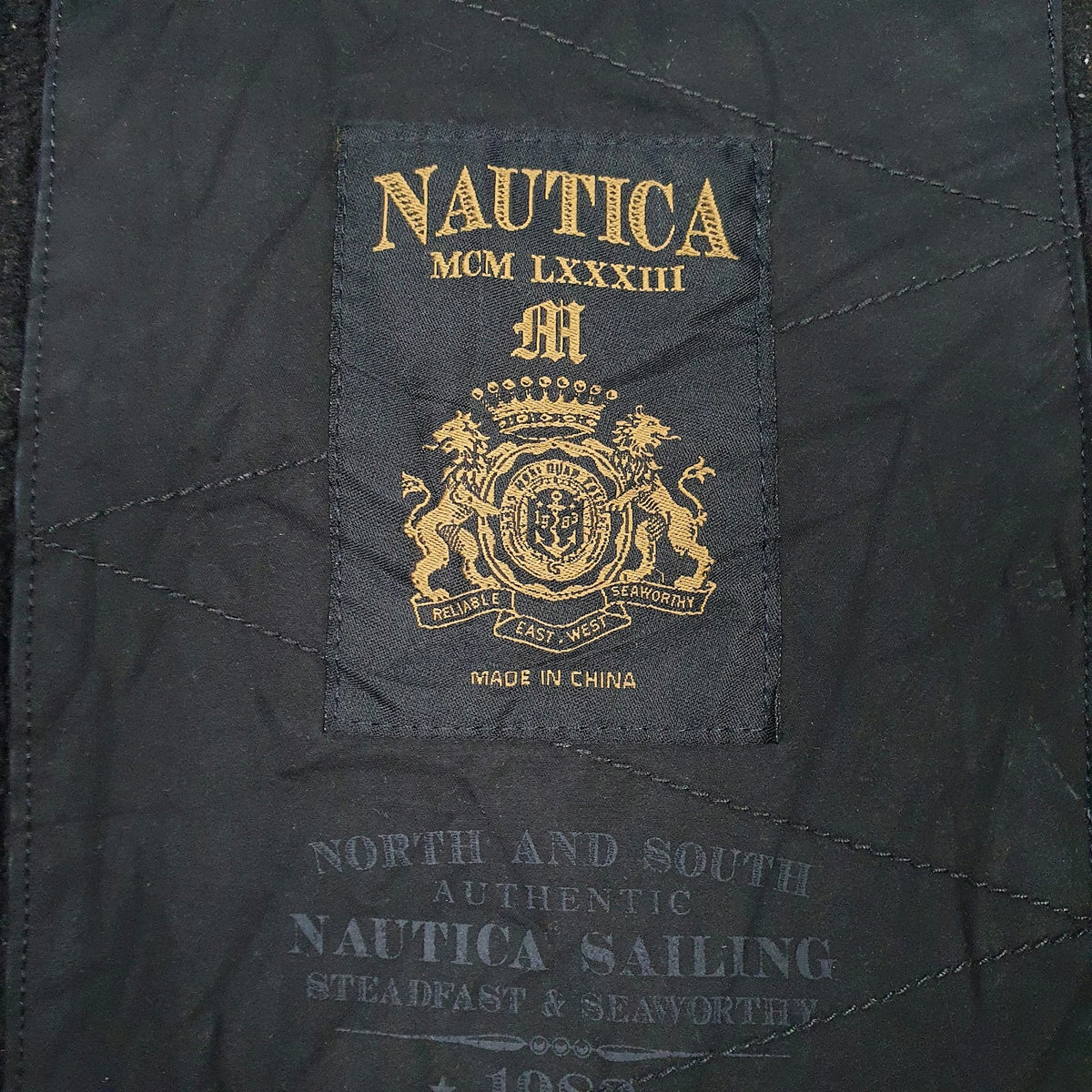 Mens Black Nautica   Coat