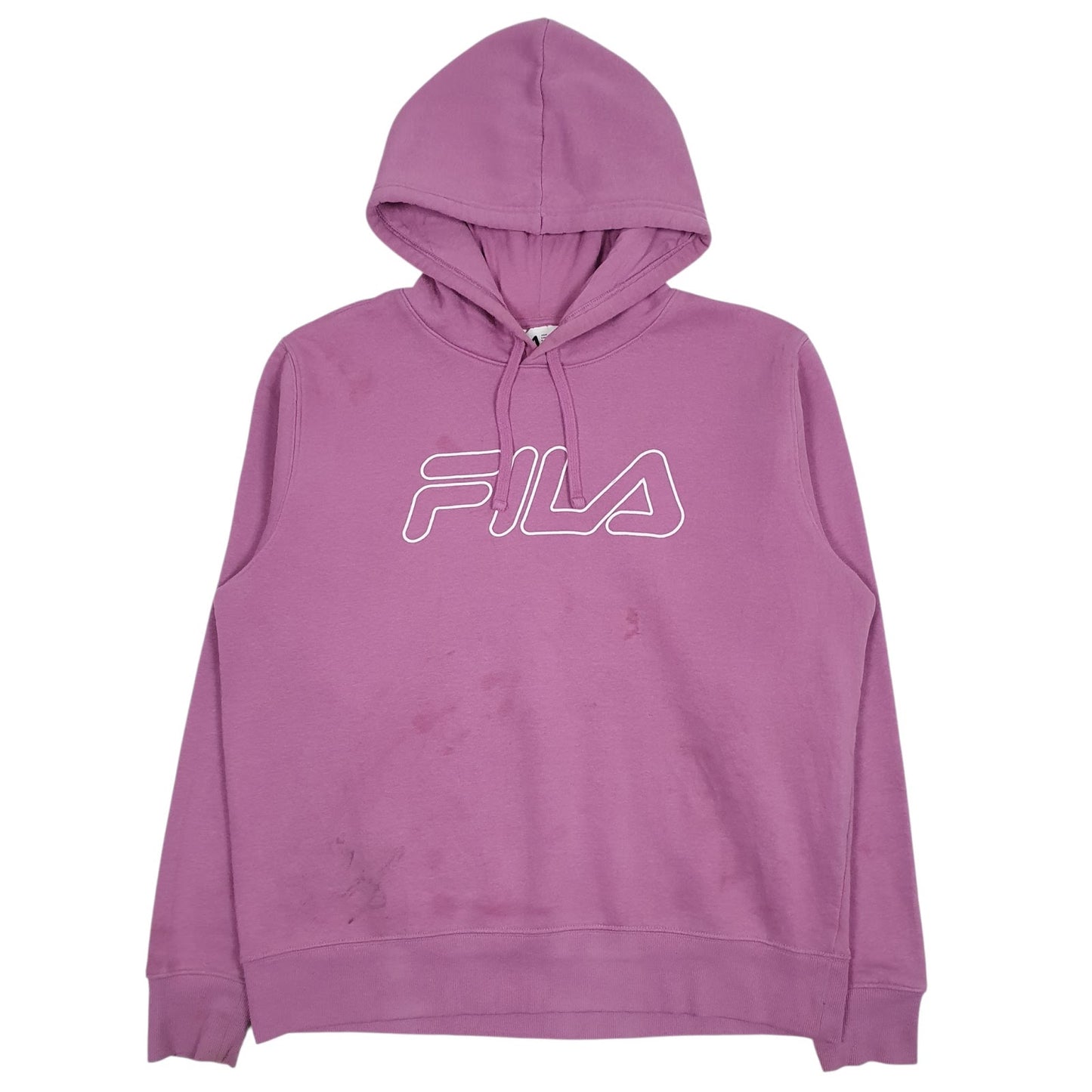 Womens Pink Fila Spellout Hoodie Jumper