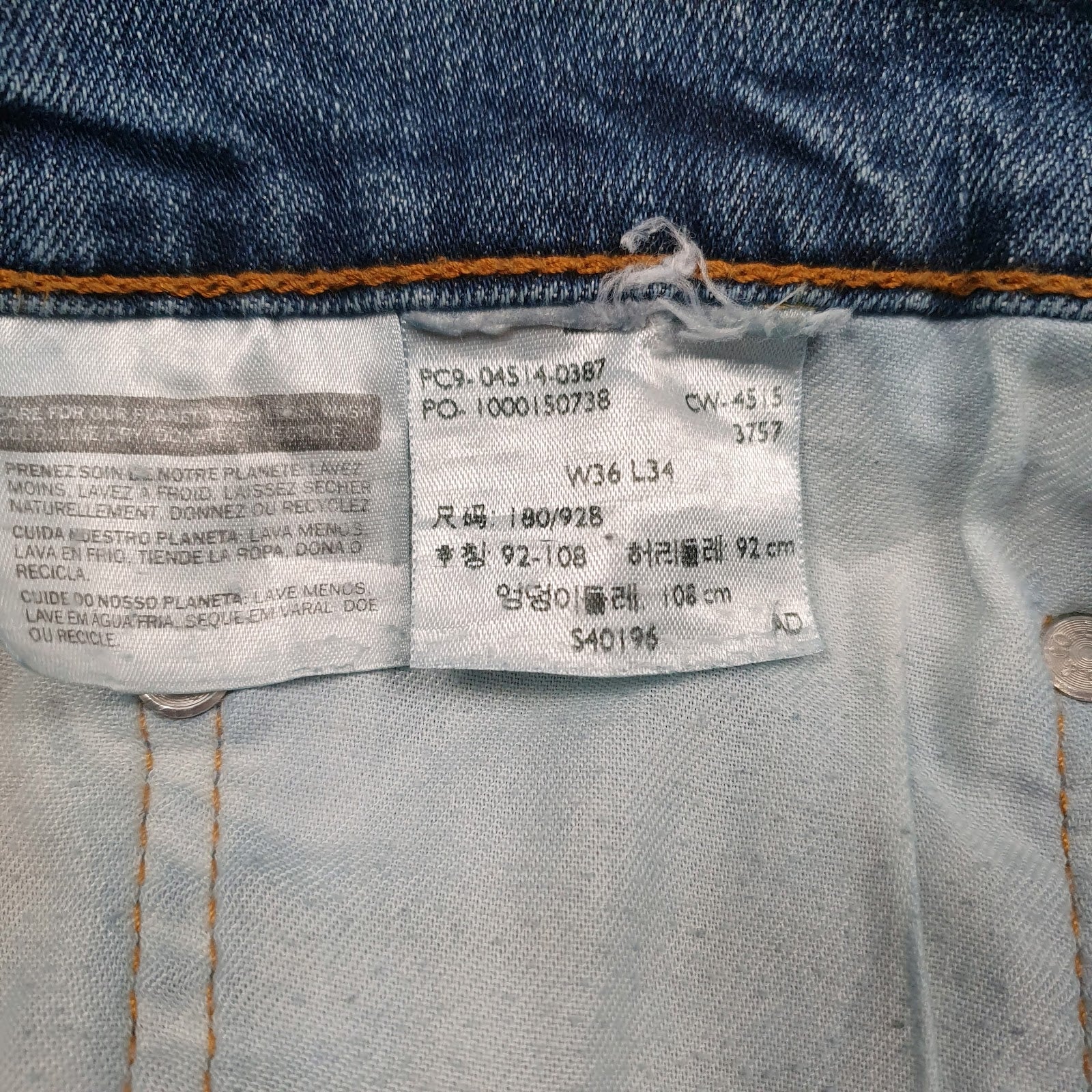 Mens Blue Levis Distressed  Jeans