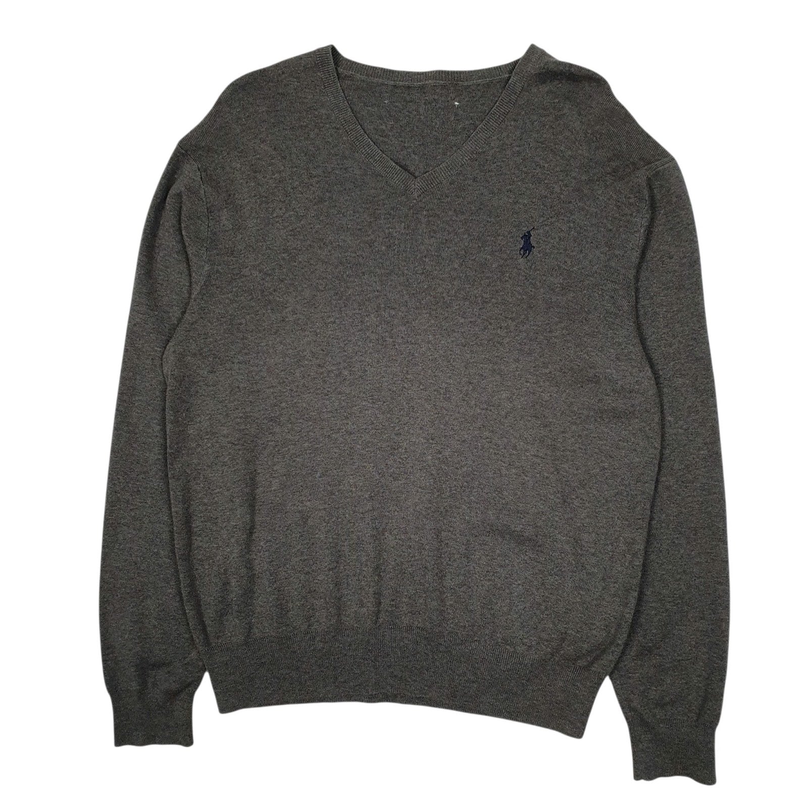 Mens Grey Polo Ralph Lauren  V Neck Jumper