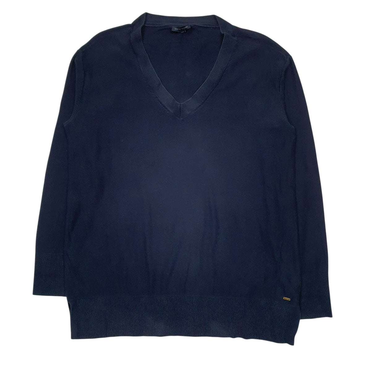 Mens Navy Tommy Hilfiger  V Neck Jumper
